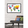 Trends International Map - World 2022 Framed Wall Poster Prints - 2 of 4
