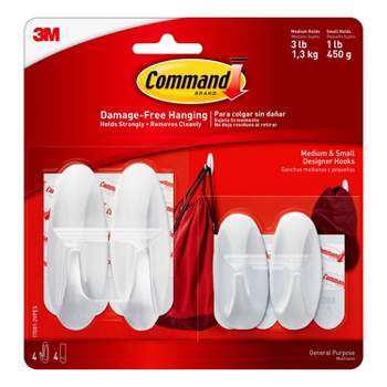 Command Medium Sized Designer Hooks White : Target