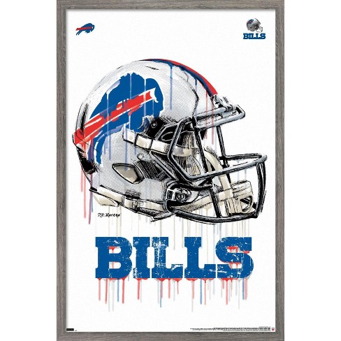 Trends International Nfl Buffalo Bills - Drip Helmet 20 Framed Wall Poster  Prints Barnwood Framed Version 22.375' X 34' : Target