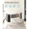 Clothes Drying Rack, Metal Laundry Drying Rack, Foldable, Space-Saving, Free-Standing Airer, with Gullwings Bed Linen Clothing - 2 of 4