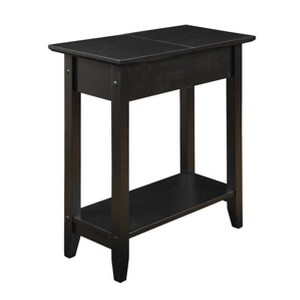 Breighton Home American Heritage Flip Top End Table with Shelf in Black - 1 of 4