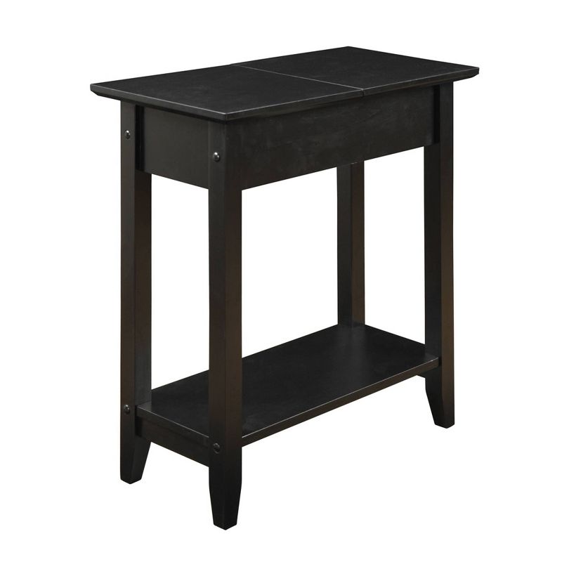 Breighton Home Harper End Table with Flip Top Storage and Lower Shelf Black, 1 of 7