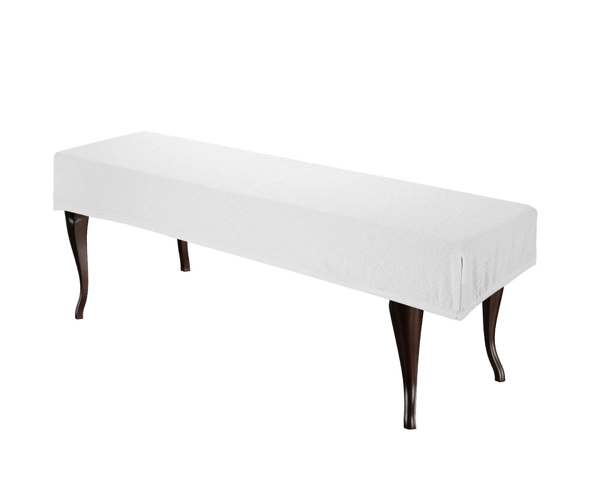 Unique Bargains Stretch Anti-Dust Protecting Dining Chair Slipcovers for 42" - 54" Bench White