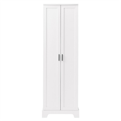 OUTSUPPLY 2-Door Storage Cabinet with Adjustable Shelves for Bathroom, Office & Dining Room, Anti-Tipping Safety, Metal Handles