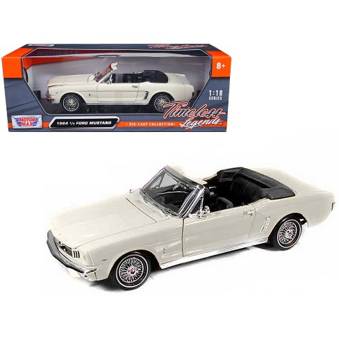 1964 1/2 Ford Mustang Convertible Cream 1/18 Diecast Car Model By Motormax  : Target