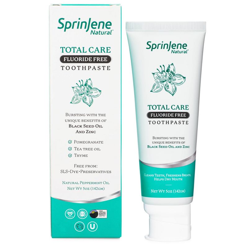 SprinJene Natural Total Care Fluoride Free Toothpaste - 5oz, 1 of 4