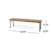 MAYEERTY INDUSTRIAL WOOD AND METAL RECTANGULAR BENCH Sturdy for Dining Room Entryway - 4 of 4