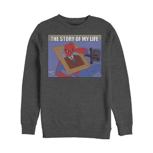 Men's Marvel Spider-Man Story of Life Sweatshirt - 1 of 3