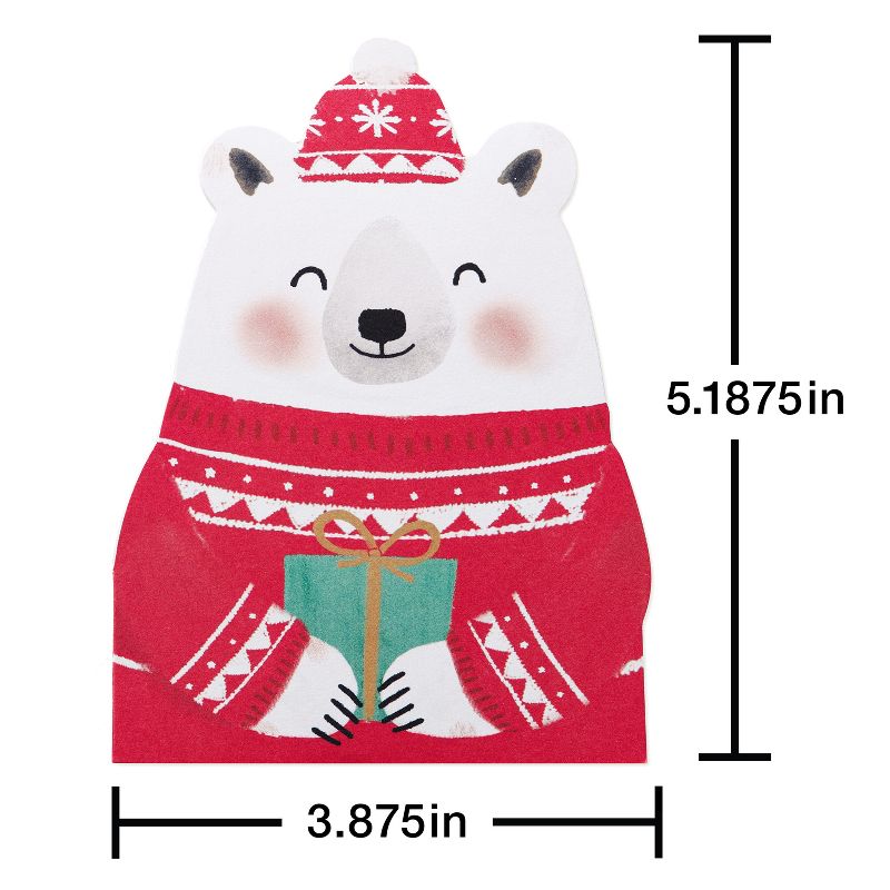10ct Polar Bear Blank Christmas Cards, 6 of 8