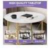 Modern Design 2-Tier Round Coffee Table With Open Shelf Storage Wood Center Coffee Home Decor For Office Living Room - 4 of 4