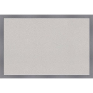 38"x26" Edwin Wood Frame Gray Cork Board - Amanti Art - 1 of 4