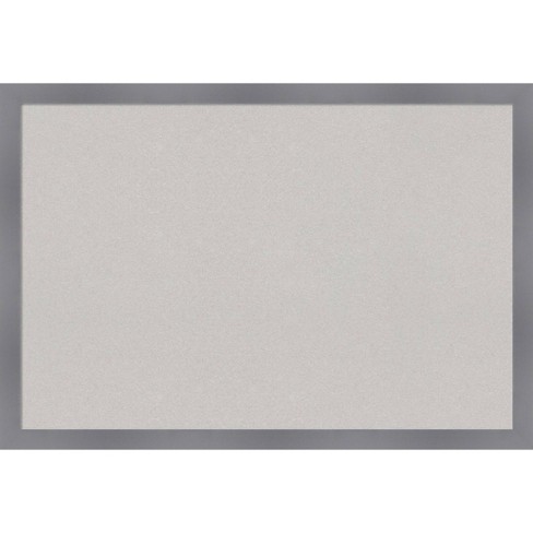 38x26 Edwin Wood Frame Gray Cork Board - Amanti Art : Target