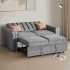 Soft Cushion Convertible Sofa Pull Bed for Two People to Sit On, 2-Seater Upholstery Couch for Living Room - Leovsnove - 2 of 4