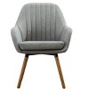CAVINAS Modern Accent Chair with Channel Back&Flared Armrest,Sleek Accent Armchair for Living Room,Bedroom&Office,Upholstered Lounge Chair - 2 of 4