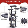 Nasitip 67-Inch Cat Tree for Large Cats, Multi-Level Tower with Hammock, Condo, Scratching Posts, Perches & Feeding Area - 3 of 4