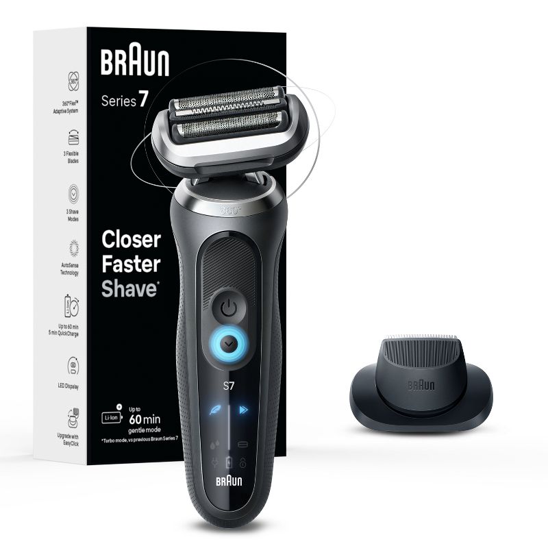 Braun Series 7-7120s Rechargeable Wet &#38; Dry Electric Shaver, 1 of 9