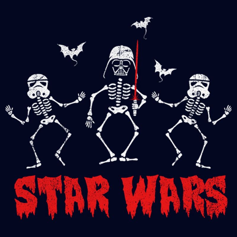 Men's Star Wars Halloween Vader Skeletons T-Shirt, 2 of 6