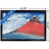 Trends International Fine Wind, Clear Morning by Katsushika Hokusai Framed Wall Poster Prints - 3 of 4