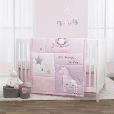 Little Love By Nojo Shine On My Love Girl Unicornite Crib Bedding Set - 3pc