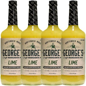 George’s Beverage Company Lime Margarita Mix - 1L Bottle - Gluten Free, All Natural Mixer - 1 of 2