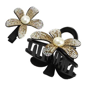 Unique Bargains Women's Fashion Elegant Rhinestones Hair Clips 2 Pcs - 1 of 4