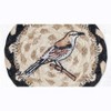 Earth Rugs Mockingbird Printed Coaster – 5"x5" Braided Jute, Nature-Inspired Rustic Bird Table Accent - 3 of 3