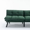 Okak Modern Sofa Bed Futon Couch, Convertible Small Sleeper Sofa Bed Loveseat Recliner for Small Apartments, living Room, Emerald - 4 of 4