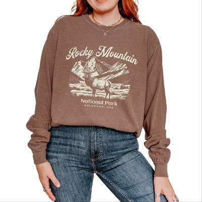 Simply Sage Market Rocky Mountain National Park Colorado USA Elk Garment Dyed Long Sleeve