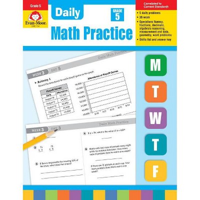 Daily Math Practice, Grade 5 - by  Evan-Moor Educational Publishers (Paperback)