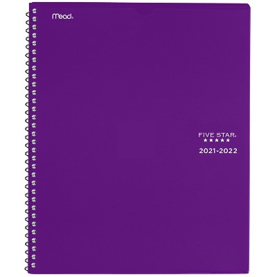 2021-22 Customizable Academic Weekly/Monthly Planner 11" x 8.5" Purple - Five Star