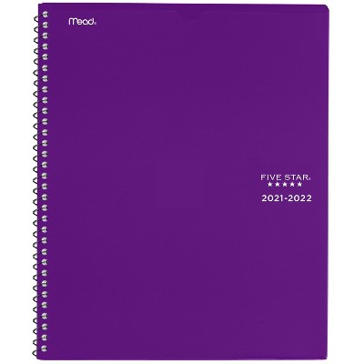 2021-22 Customizable Academic Weekly/Monthly Planner 11" x 8.5" Purple - Five Star