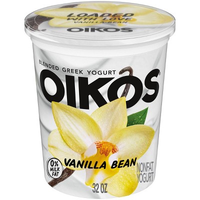 Oikos Blended Vanilla Bean Greek Nonfat Yogurt - 32oz Tub