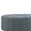 Sapphtopaz 48" Modern Ottoman Oval Stool Upholstered Foot Stool with Button Tufting Ottoman Foot Rest for Living Room, Bedroom, Entryway - 3 of 4