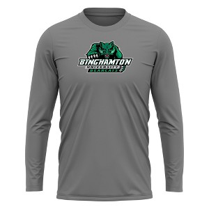Binghamton University Adult Sport Long Sleeve Shirt Primary Logo, Black - 1 of 4