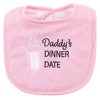 Hudson Baby Infant Girl Cotton Terry Bib and Burp Cloth Set 5pk, Dinner Date, One Size - 4 of 4