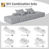 142" Sparkling Chenille Tufted Modular Sectional Sofa with 4 Pillows - 4 of 4