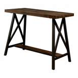 47" Brenter Counter Height Table Weathered Medium Oak/Black - HOMES: Inside + Out