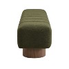 Sapphtopaz Upholstered Ottoman Bench, End of Bed Entryway Bench with Wood Legs Bench for Entryway Bedroom, No-Assembly - 4 of 4