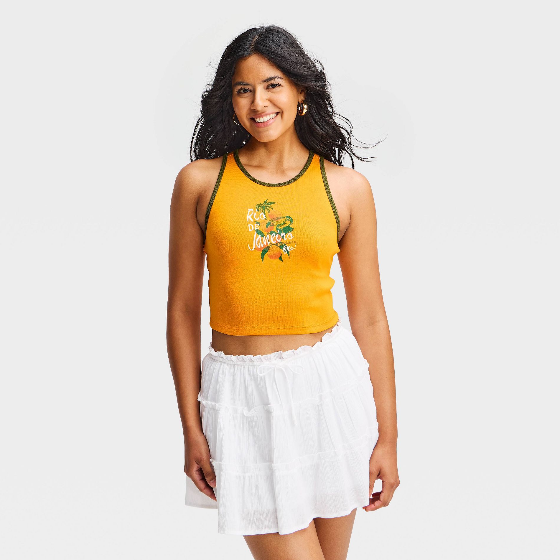 Latino Heritage Month Women's Rio de Janeiro Tank Top - Dark Yellow