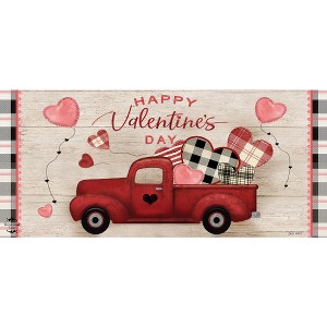Briarwood Lane Valentine's Love Pickup Mini Mat 22x10 Indoor Outdoor For Valentine's Doormat - 1 of 3