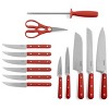 Gibson Eastwalk 14 Piece Stainless Steel Cutlery Block Set in Red - 2 of 3