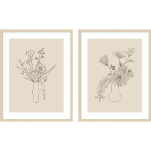 Amanti Art: Kate Aurelia Holloway Botanical Lithograph, Hardwood Frame, 33"x55" - 1 of 4