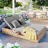 Nestfair Double Sunbed with Wicker Rattan Patio Reclining Chairs Adjustable Backrest and Seat - 3 of 4