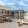 PexFix 72 in. x 47 in. Outdoor Privacy Rectangle Screen Galvanized Steel Panel Divider in Black - 3 of 4