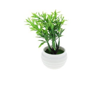 Unique Bargains Artificial Plant Plastic Green 2.76"x2.76"x5.51" 1Pc - 1 of 4