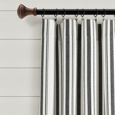 Lush Decor Farmhouse Stripe Window Curtain Panel - Thumbnail 5