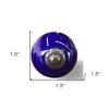 HomeRoots Set of Eight Purple And Gray Ceramic And Metal Drawer Pull Knobs - 3 of 4