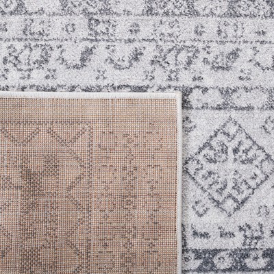 Modern Abstract Gray Square Synthetic Area Rug - 6'7" Easy Care