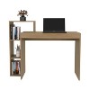 Vynxaria 43" Wide Writing Desk - Four Shelves, Natural Oak, 43.3"W x 35.4"H x 15.7"D - 3 of 4