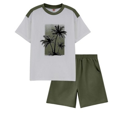 Boys T Shirts Sets Co-ords Sets Shorts Sets Graphic Shirts Drwastring Shorts with Pockets